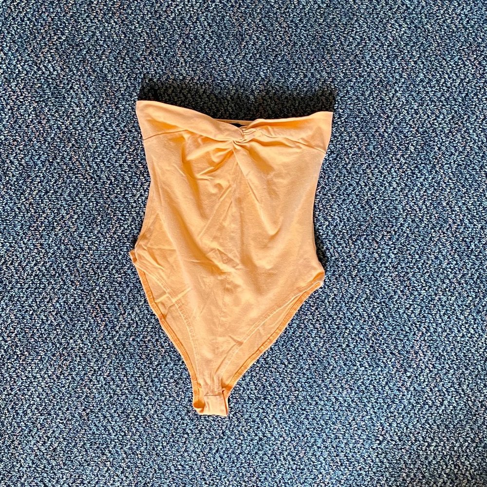 Strapless Orange Body Suit